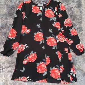 Girl’s Mia Chica Black with Roses Dress